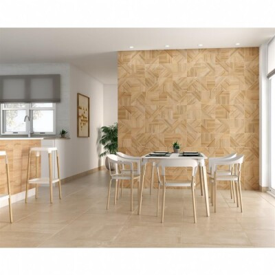 Dune Ceramica 187546 Stripes Mix Teak Dekoratif Karo (25x25cm) - 2