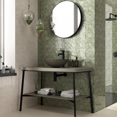 Dune Ceramica 188089 Lucciola Menta Dekoratif Karo (15x15cm) - 2