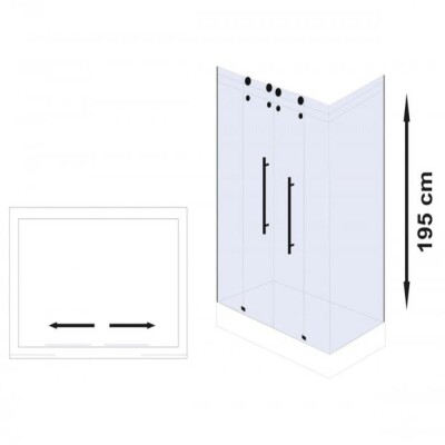 Formina Milenyum Rectangle D 2 Sabit 2 Çalışır Duş Kabini - 3