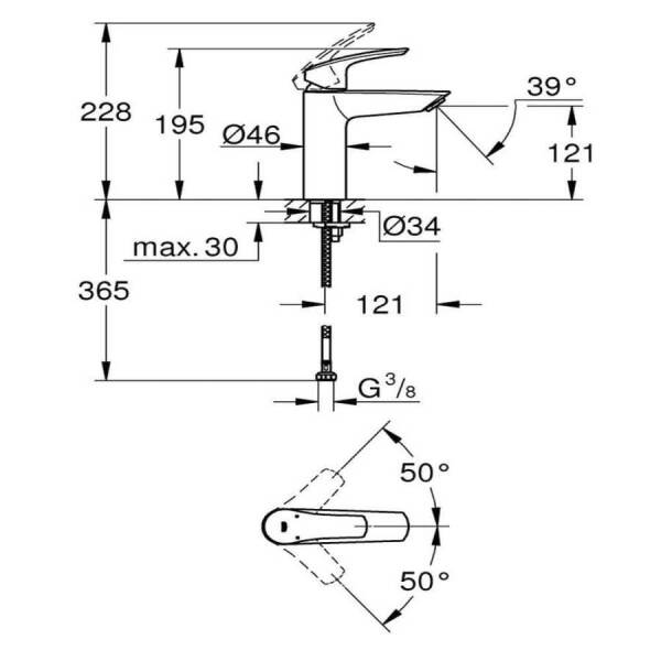 Grohe Euro Smart 2021 Orta Boy Lavabo Bataryası - 23324003 - 2