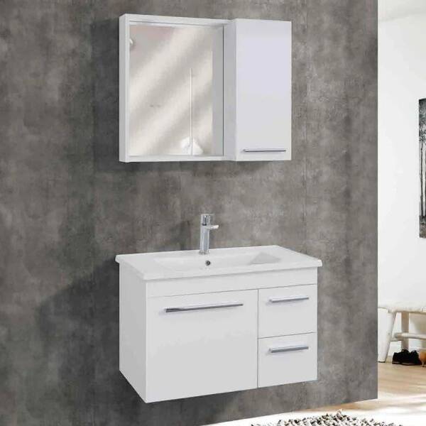 Lineart Linea Banyo Dolabı 80 cm Beyaz - 1