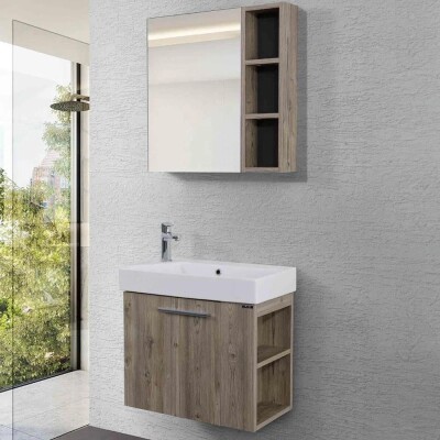 Lineart Trend Banyo Dolabı 55 cm Gri Çam - 1