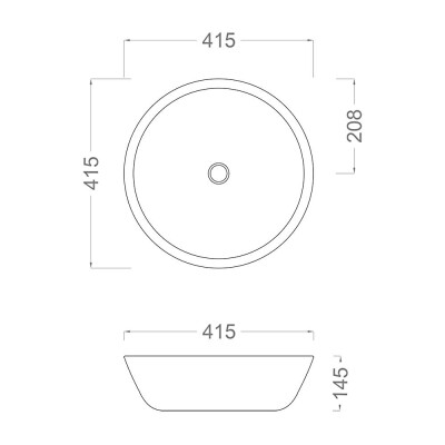 Pure HNM-113 Edessa Dekoratif Tezgah Üstü Lavabo 42cm - 3