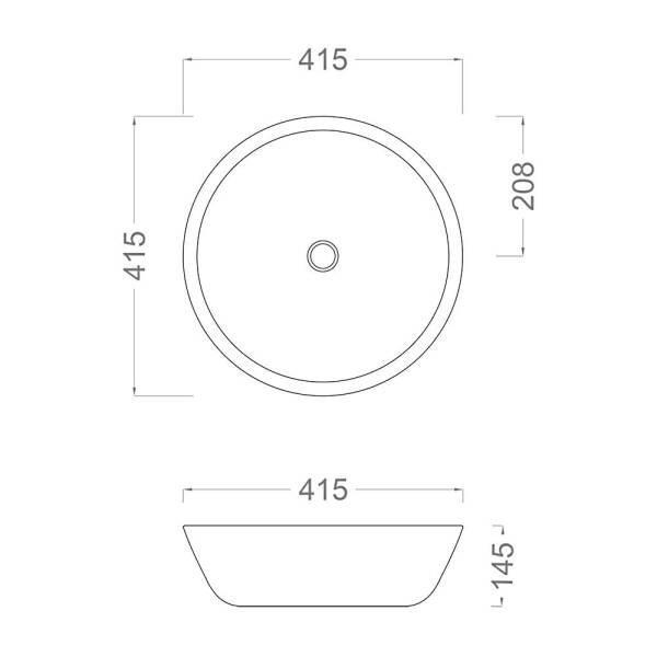 Pure HNM-113 Edessa Dekoratif Tezgah Üstü Lavabo 42cm - 3