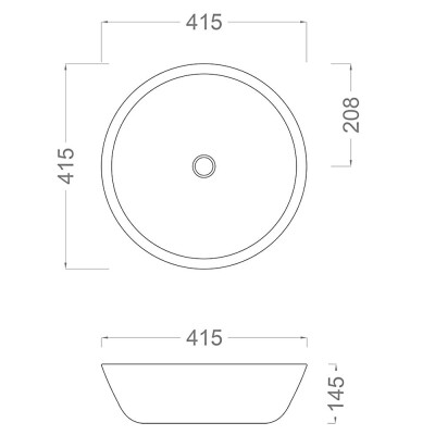 Pure HNM-117 Sarissa Tezgah Üstü Lavabo 42cm - 3