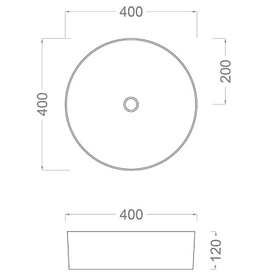 Pure MR-118 Faralya Tezgah Üstü Çanak Lavabo 40cm - 2