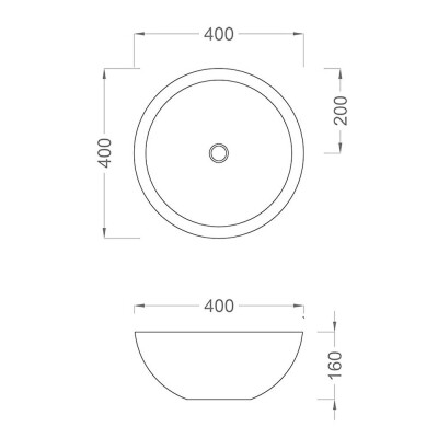 Pure SW-262 Tezgah Üstü Lavabo 39.5x39.5x15.5cm - 2