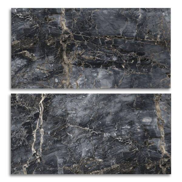 QUA Notte Nero Siyah Parlak Granit 60x120 - 1