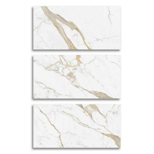 Seramiksan Gold Calacatta Beyaz Parlak Seramik 606211- 60x120 - 1