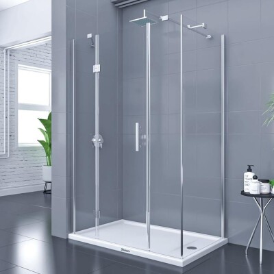 Shower Place 2 Sabit 1 Açılır Yan Panelli Tekne Üzeri Kabin - 1