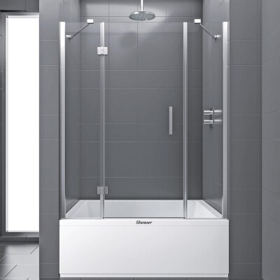 Shower Place İki Duvar Arası 2 Sabit 1 Açılır Küvet Üzeri Kabin - 1