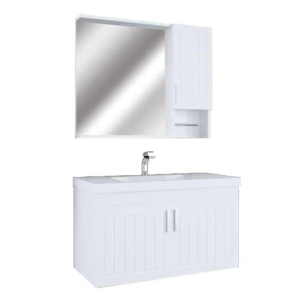 UBM Banyo Arya Banyo Dolabı 100cm Beyaz - 1