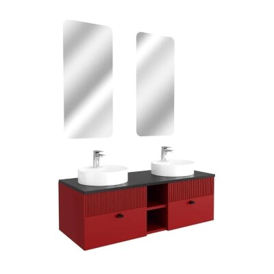 UBM Banyo Bella Banyo Dolabı 120cm Bordo - 1