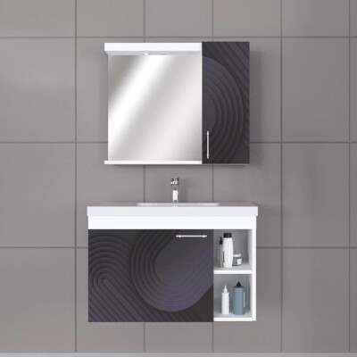 UBM Banyo Deren Banyo Dolabı 80cm Antrasit - 1