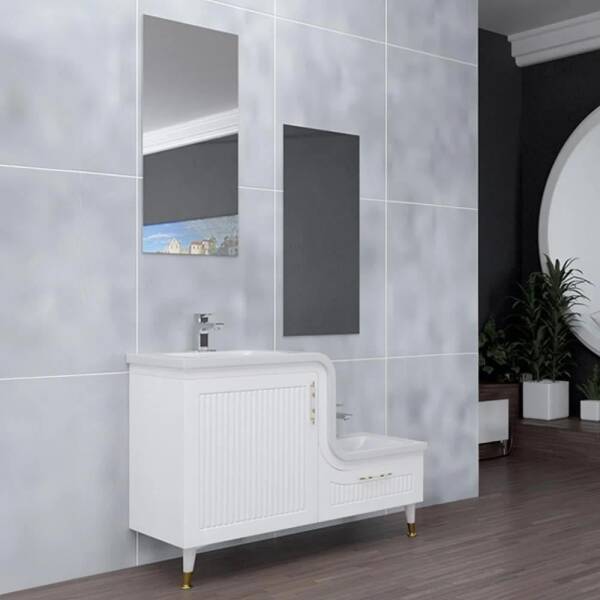 UBM Banyo Lotus Banyo Dolabı 115cm Beyaz - 1