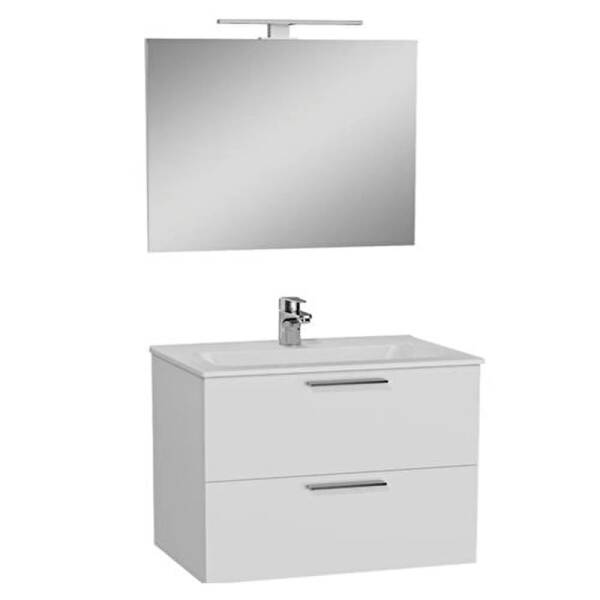 VitrA Mia 75024 Banyo Dolabı 80 Cm 2 Çekmeceli̇ Parlak Beyaz - 1