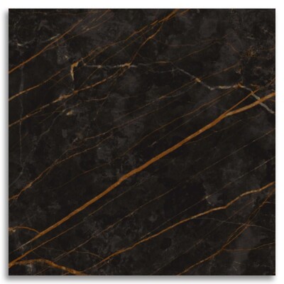 Yurtbay Seramik The Marble Siyah Sırlı Porselen Parlak (60x60cm) - 1